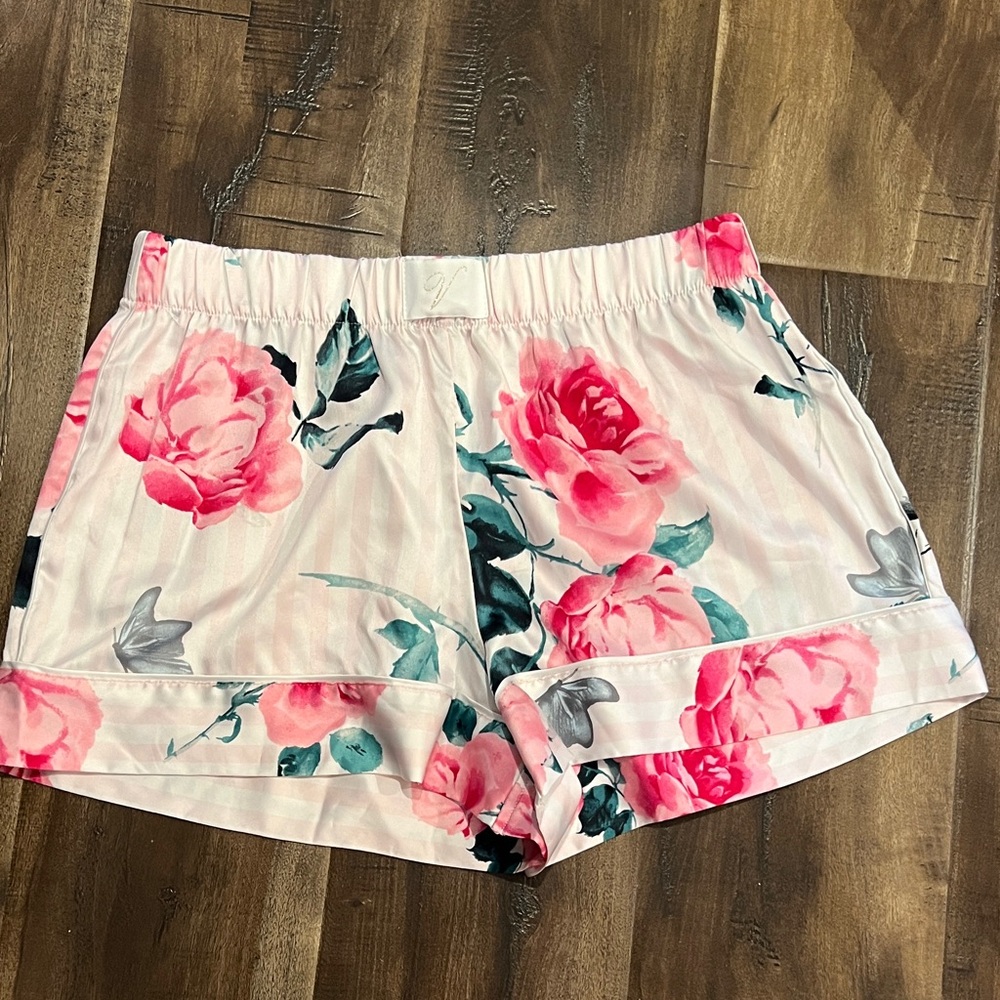 Victoria’s Secret satin floral shorts pajama